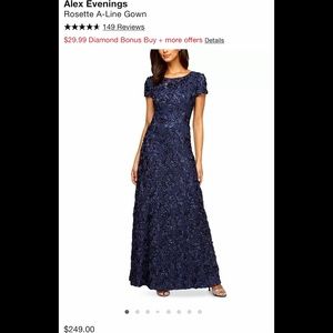 Alex Evenings Dress with tags - brand new- Navy